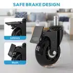 WEWILL – kolesa za pisarniški stol z zavoro 11 × 22 mm - slika 3