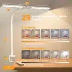 SIBRILLE RGB dvojna LED namizna svetilka 22 W s sponko - slika 3