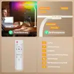 SIBRILLE RGB dvojna LED namizna svetilka 22 W s sponko - slika 4