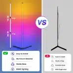 RIYO LED stoječa RGB svetilka za kot 130 cm - slika 3