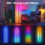 RIYO LED stoječa RGB svetilka za kot 130 cm - slika 4
