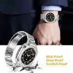 SUPLINK Kovinsko ohišje z zapestnico za Samsung Galaxy Watch Ultra 47 mm - slika 3