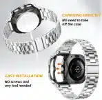 SUPLINK Kovinsko ohišje z zapestnico za Samsung Galaxy Watch Ultra 47 mm - slika 5
