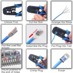 VCELINK Klešče za stiskanje RJ45 konektorjev Cat6 Cat7 - slika 4