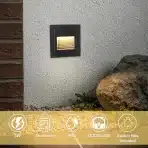VIVALET LED stopniščne luči 3 W 3000 K IP65 6 kosov - slika 2
