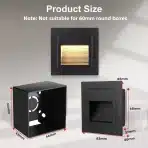 VIVALET LED stopniščne luči 3 W 3000 K IP65 6 kosov - slika 3