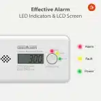 WISUALARM Detektor ogljikovega monoksida z LCD zaslonom - slika 4