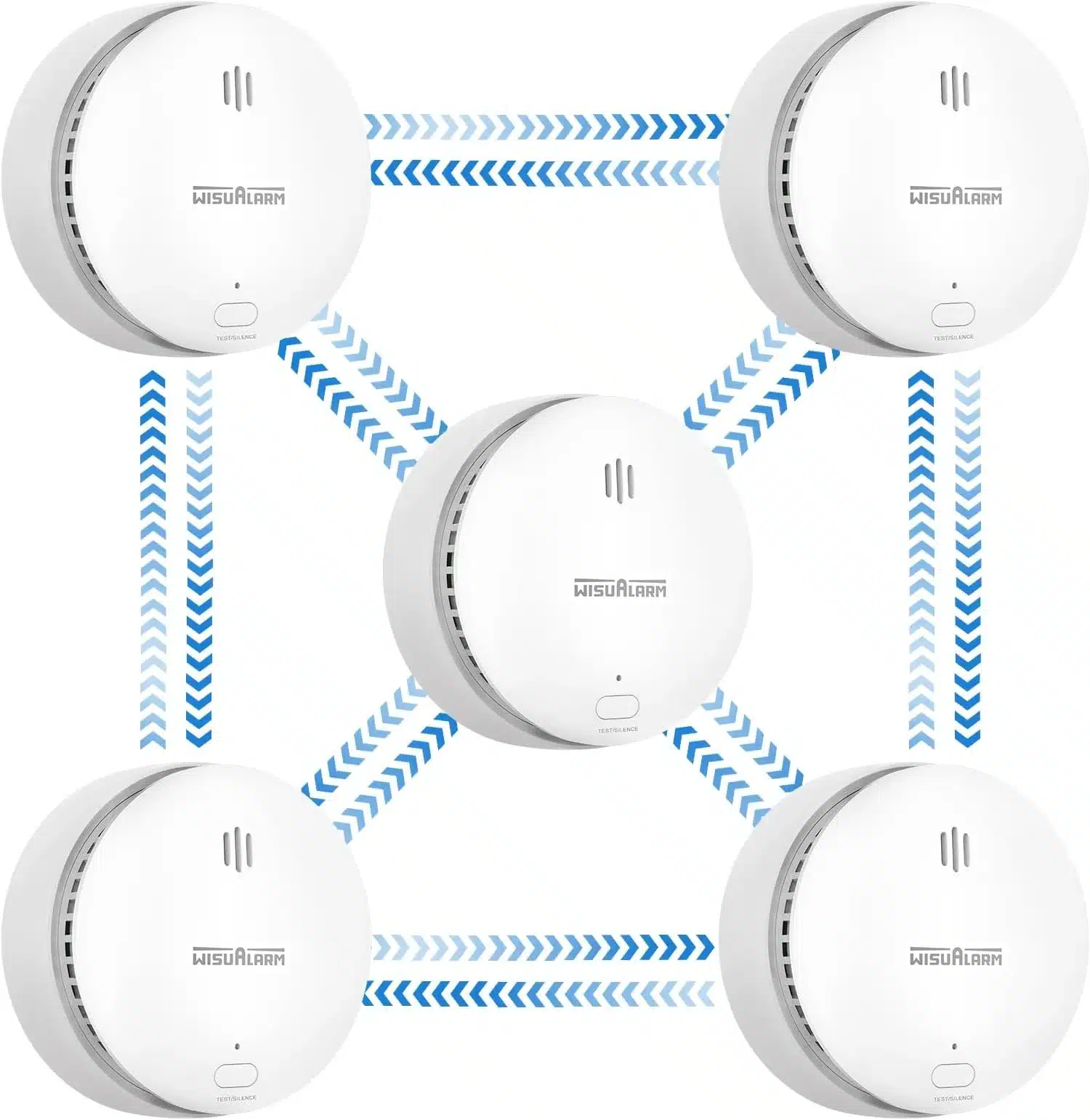 WISUALARM - povezani dimni alarmi - 5 kosov - slika 1
