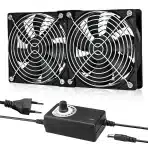 WIYETY Hladilni ventilator z regulatorjem hitrosti, 2 kosa