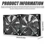 WIYETY Hladilni ventilator z regulatorjem hitrosti, 2 kosa - slika 2