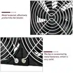 WIYETY Hladilni ventilator z regulatorjem hitrosti, 2 kosa - slika 3