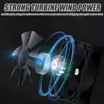 WIYETY Hladilni ventilator z regulatorjem hitrosti, 2 kosa - slika 5