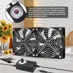 WIYETY Hladilni ventilator z regulatorjem hitrosti, 2 kosa - slika 6