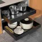 WIMEORS Izvlečni organizator za kuhinjsko omarico 53 cm 2 kosa