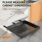 WIMEORS Izvlečni organizator za kuhinjsko omarico 53 cm 2 kosa - slika 3