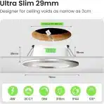 ALUSSO Vgradni reflektorji LED z nastavitvijo barvne temperature 78mm, 6 kosov - slika 2