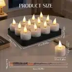 KIKILIVE Komplet 12 polnilnih LED čajnih lučk s čarobno palico - slika 2