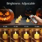 KIKILIVE Komplet 12 polnilnih LED čajnih lučk s čarobno palico - slika 6