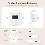 MIUCDA Pametni WLAN termostat 55 x 55 mm - slika 2