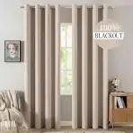 MIULEE Zatemnilne zavese z videzom lana, 2 kosa - slika 2