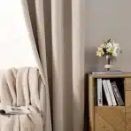 MIULEE Zatemnilne zavese z videzom lana, 2 kosa - slika 3