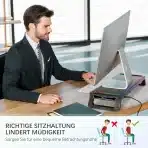 MOOJAY Ergonomsko stojalo za monitor z RGB osvetlitvijo in 4x USB 3.0 - slika 4