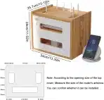 CATEKRO Lesena omarica za WiFi usmerjevalnik rjava - slika 2