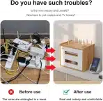 CATEKRO Lesena omarica za WiFi usmerjevalnik rjava - slika 3