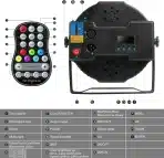 DELIBANG RGBW LED PAR reflektor na baterijo - slika 6