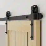 TSMST 200 cm komplet za drsna skedenj vrata, črn, J-oblika - slika 2