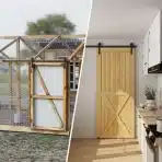 TSMST 200 cm komplet za drsna skedenj vrata, črn, J-oblika - slika 6