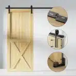 TSMST 200 cm komplet za drsna skedenj vrata, črn, J-oblika - slika 7