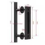 QINAIXQM Ročaj za drsna skedenj vrata, črn, 30 cm - slika 3