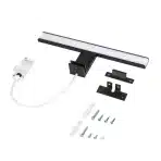 ERWEY 2-v-1 LED svetilka za ogledalo IP44, črna, 30 cm - slika 6