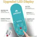 AMONAX Električni eliptični trenažer, črno-turkizen - slika 3