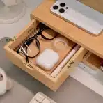 ROCDEER Ergonomsko stojalo za monitor iz bambusa s predalom - slika 3