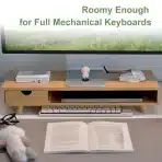 ROCDEER Ergonomsko stojalo za monitor iz bambusa s predalom - slika 5