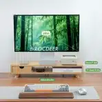 ROCDEER Ergonomsko stojalo za monitor iz bambusa s predalom - slika 6