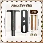 EUBSWA Nastavljive podporne noge za posteljni okvir, 4 kosi - slika 2