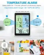 BRIFIT Digitalni termometer za hladilnik s 4,5-palčnim barvnim zaslonom - slika 3