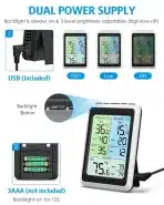 BRIFIT Digitalni termometer za hladilnik s 4,5-palčnim barvnim zaslonom - slika 5