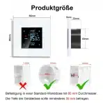 CNBINGO Pametni WiFi termostat s kristalno stekleno ploščo, 16 A, bel - slika 2