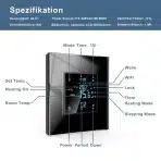 CNBINGO Pametni WiFi termostat s kristalno stekleno ploščo, 16 A, bel - slika 7