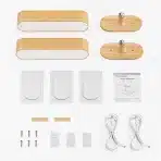 HENSAM Brezžična stenska LED svetilka z močno baterijo, 2 kosa - slika 4