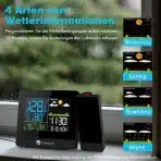 DR.PREPARE Projekcijska digitalna budilka z vremensko postajo in zunanjim senzorjem - slika 4
