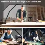 EPABINA Profesionalna LED namizna svetilka s sponko, 3000 LM, 120 cm - slika 6