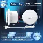 SBONNI Kopalniški ventilator 100 mm z daljinskim upravljalnikom, bel - slika 2