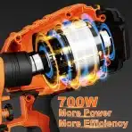GLORITY Visokozmogljiv HVLP 700 W električni razpršilec barve, oranžen - slika 2