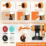 GLORITY Visokozmogljiv HVLP 700 W električni razpršilec barve, oranžen - slika 3