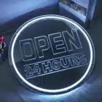 HORSENEON Open 24 Hours barvni neonski napis - slika 3